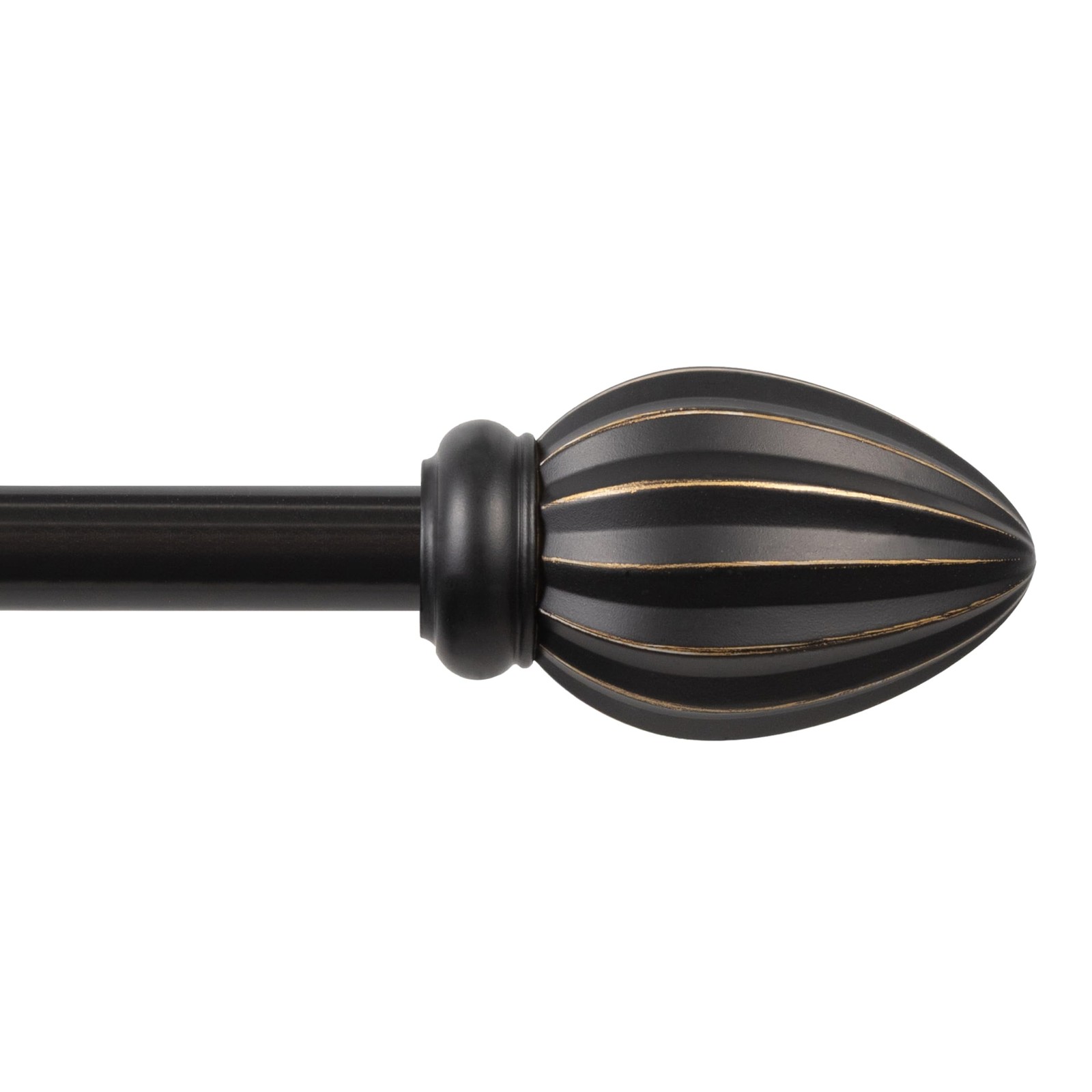 Oil Rubbed Bronze Fast Fit Decorative Window Curtain Rod 5/8 Inch 3666 Inch