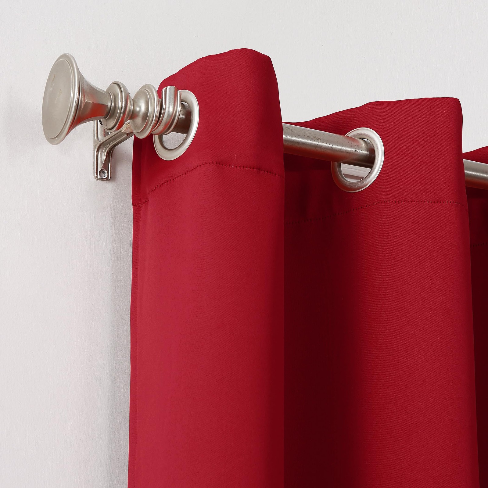 Sun Zero Easton Energy Saving Blackout Grommet Curtain Panel, 40″ x 84″, Red