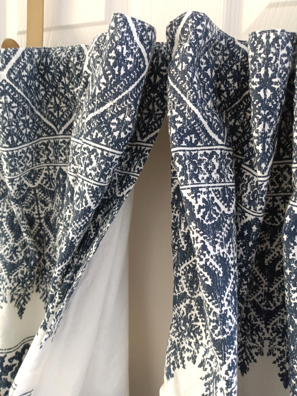 INK+IVY 100% Cotton 2 Panels Curtain Chenille 48”x 80” Geometric Boho Farmhouse