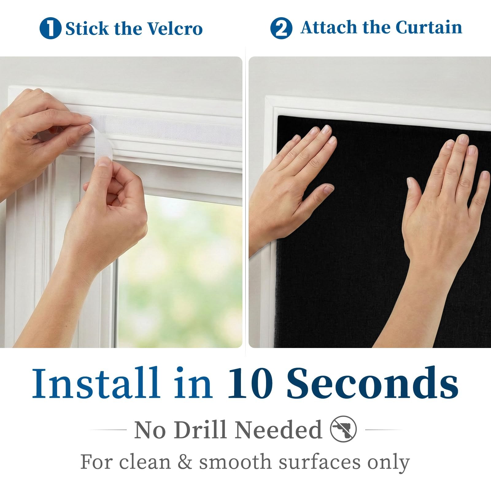 100% Blackout Tape Stick On Curtains Window Shades Pull Down Blackout Window …