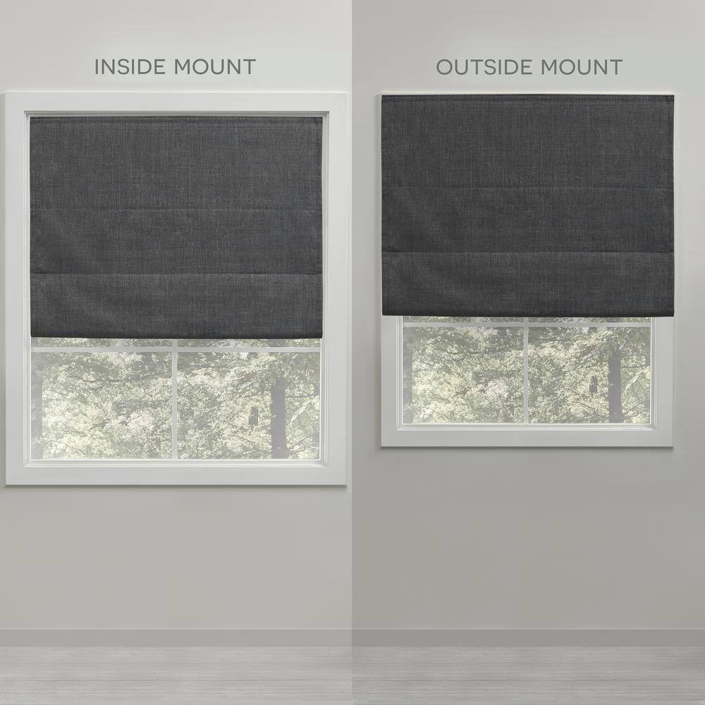 Bolan Sage Green Cordless Total Blackout Polyester Roman Shade 27 In. W X 64 In.