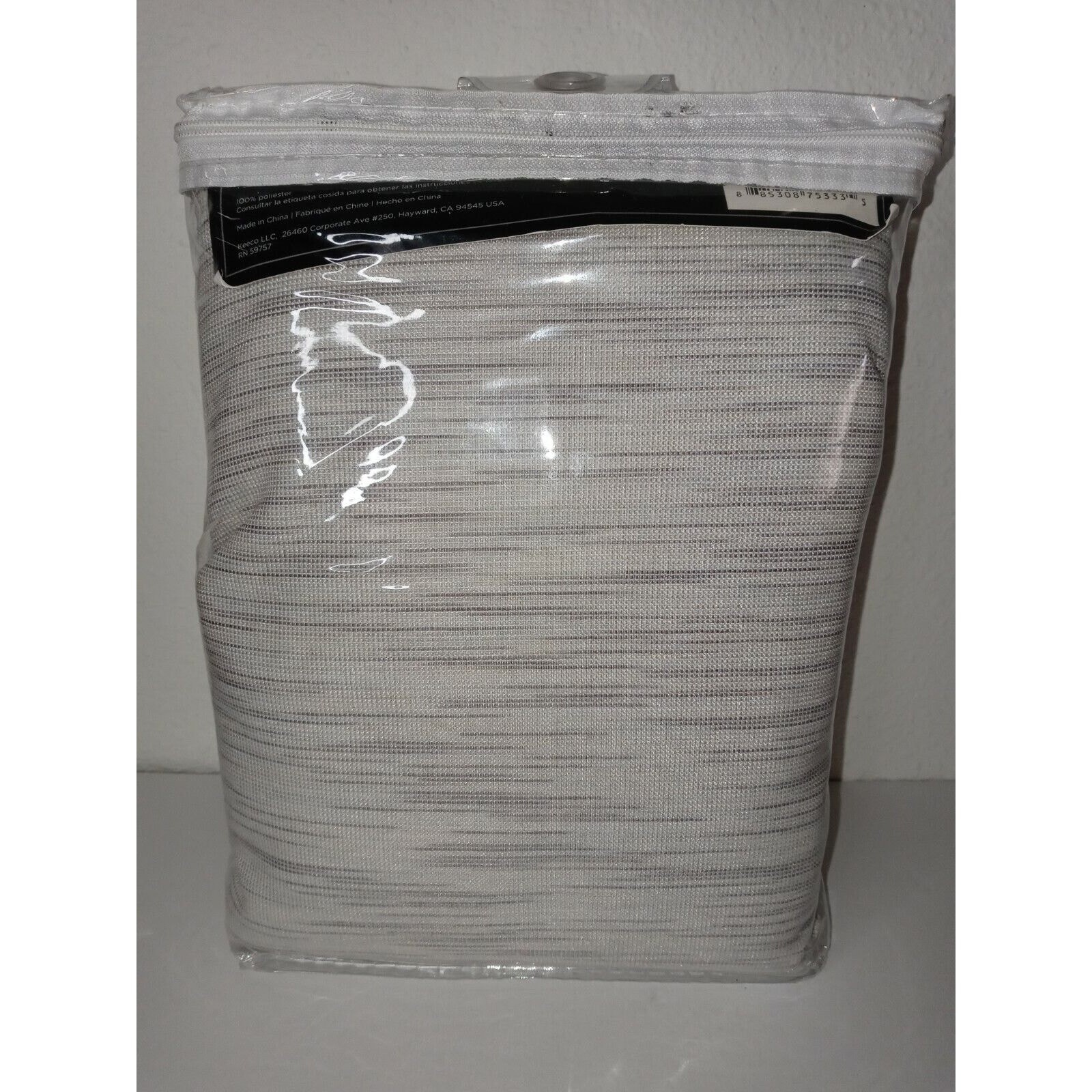 Eclipse Warren Gray Platinum Heather Blackout Curtain Panel 50in X 108in
