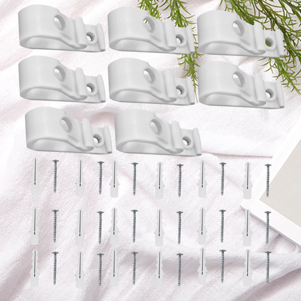 2Set Reusable Plastic Curtain Safety Hooks White Child Safe Blind Chain Clips