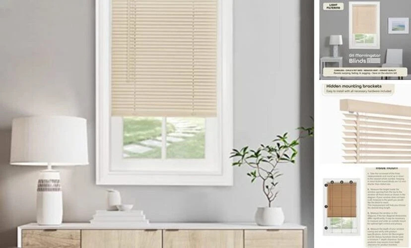 springs window fashions llc 31″ w x 48″ h alabaster blinds