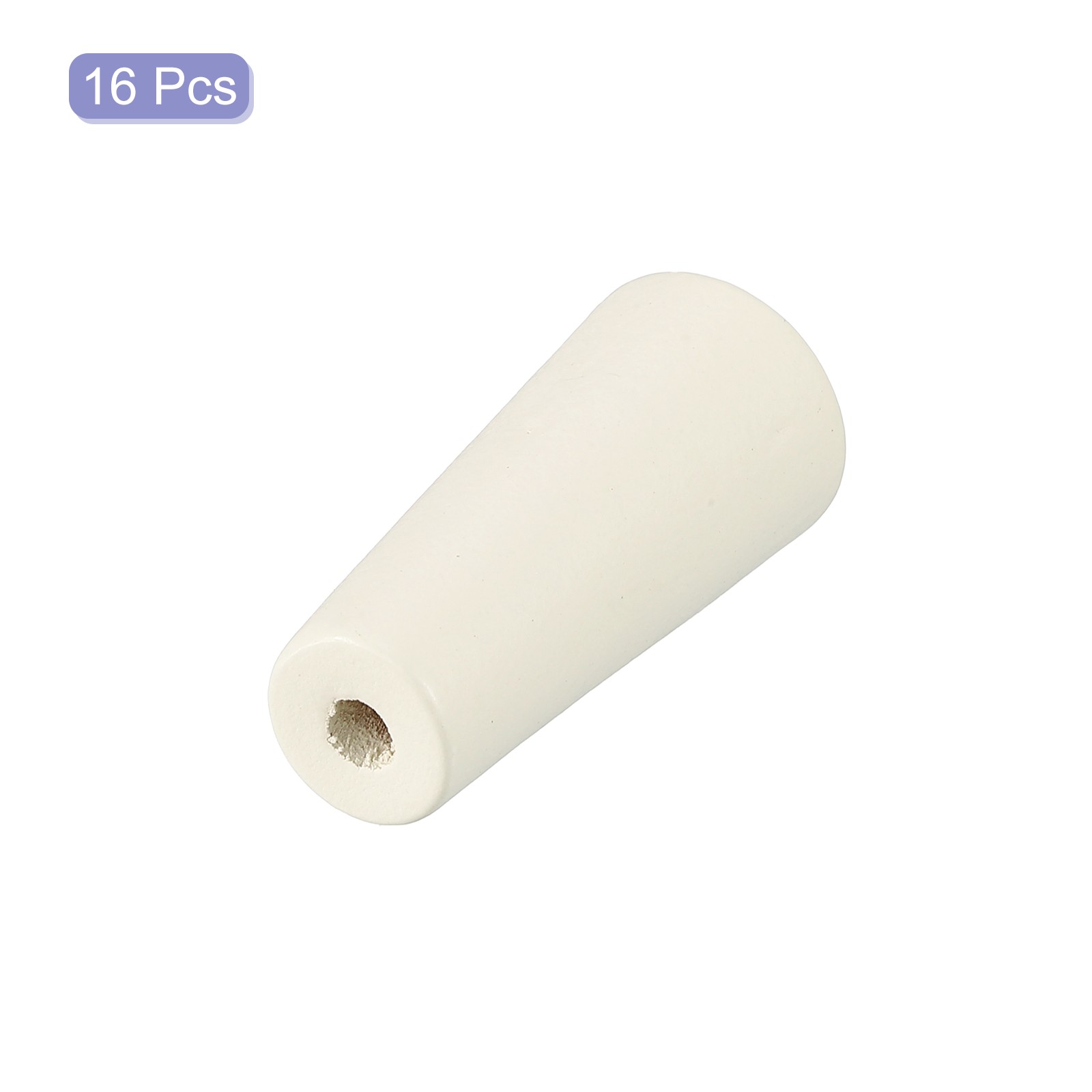 16Pcs Cord Knobs, 35mm Window Blind Tassels Wooden Pull Cord, White
