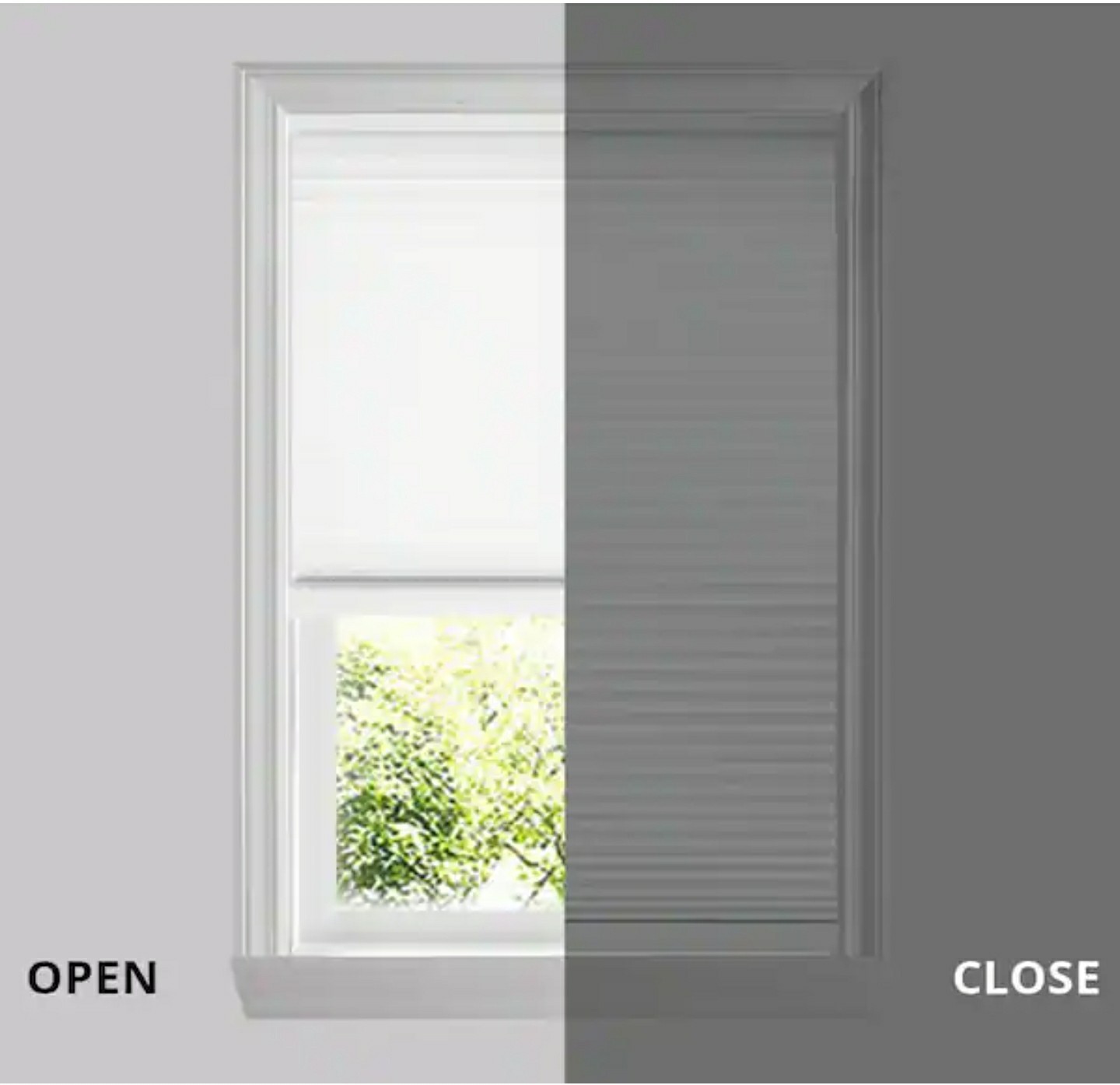 26 1/2×64 1.5in TV Light Filtering Cell Shade (White)