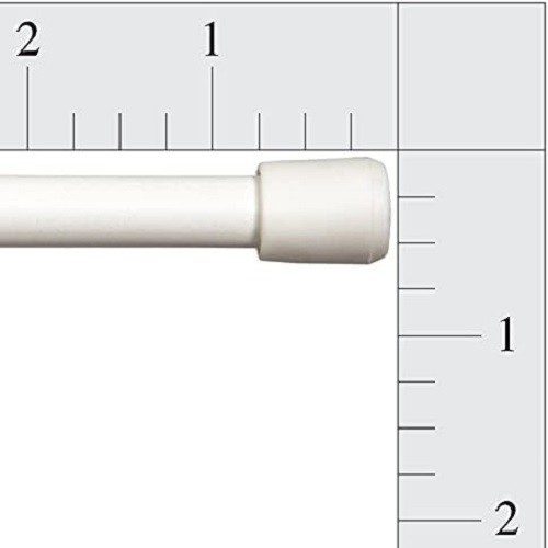 28-48 in. Adjustable Spring Tension Rod 2-Pack 7/16 in. Diameter White