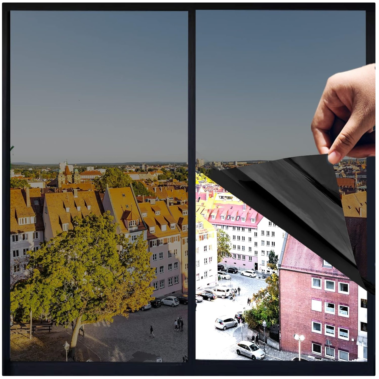 Cosmic Black Window Film, PET Material, Privacy Tint