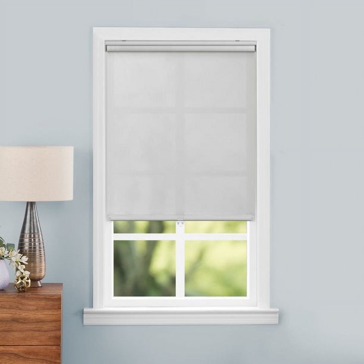 Light Filtering Slow Release Roller Shade 35″ W x 72″ L White