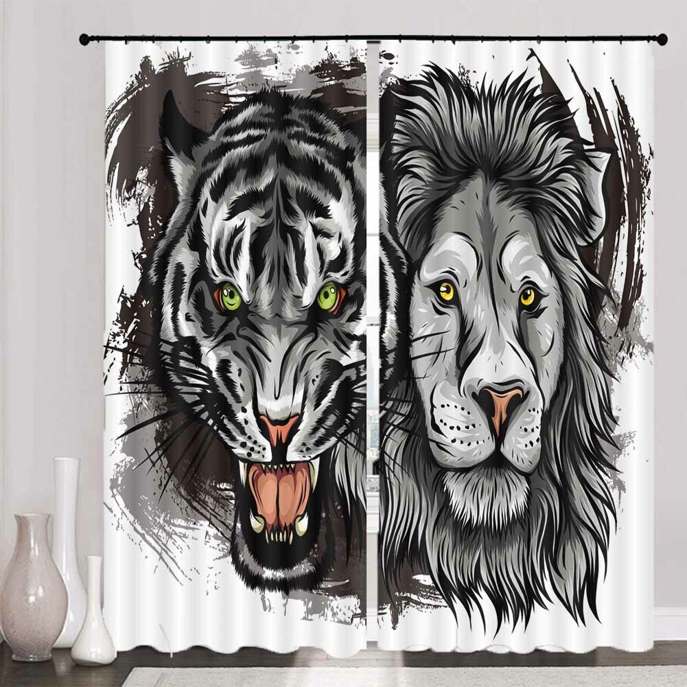 Force Blocking Point 3D Curtain Blockout Photo Printing Curtains Drape Fabric