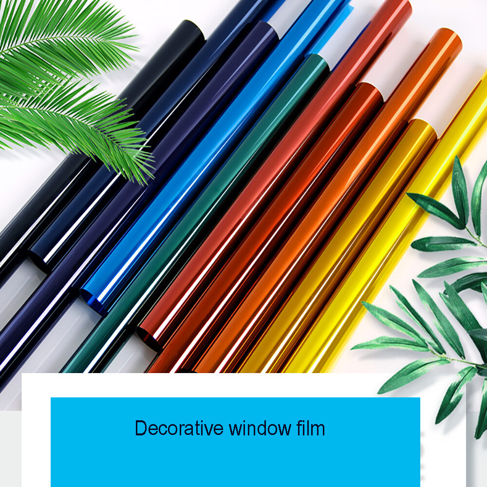Colorful Window Tinting Film Clear Decorative Home Mall Glass Decor Stickers