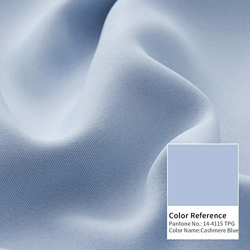 BGment Rod Pocket Baby Blue Room Darkening Curtains for Bedroom – Thermal