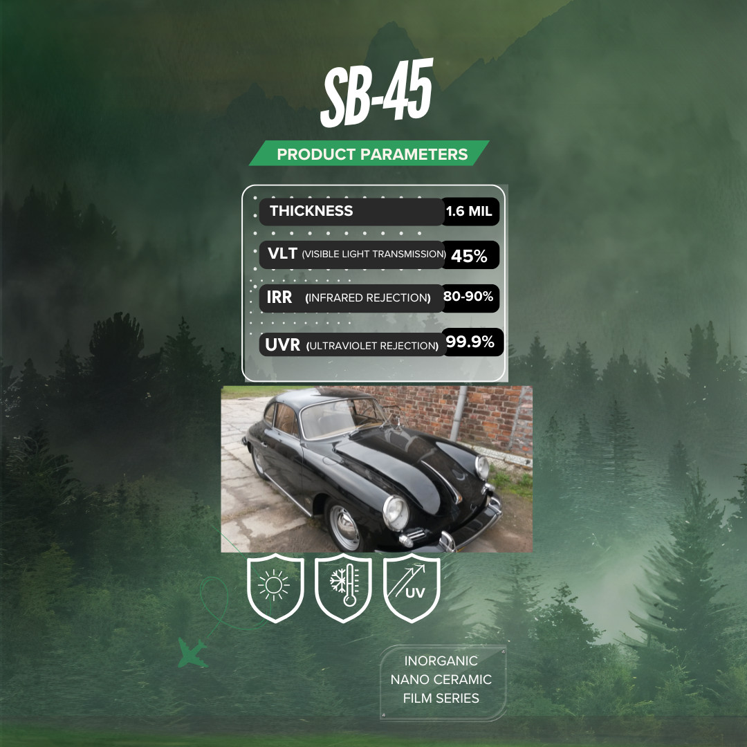 Window Film Inorganic Nano Ceramic SB Series – 1.6Mil | 99.9% UVR | 80–90% IRR