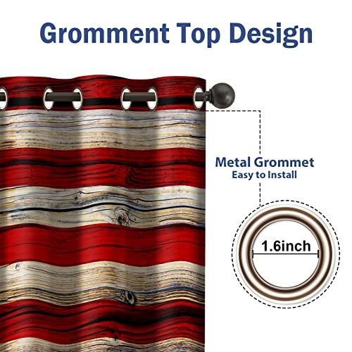 American Blackout Curtains United States 52″W x 84″L (Pack of 2) Flag