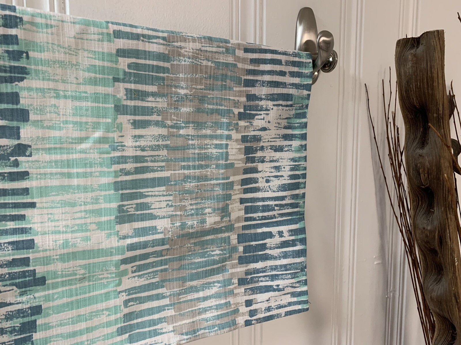Modern Abstract Lines fabric Valance Curtain 28×14