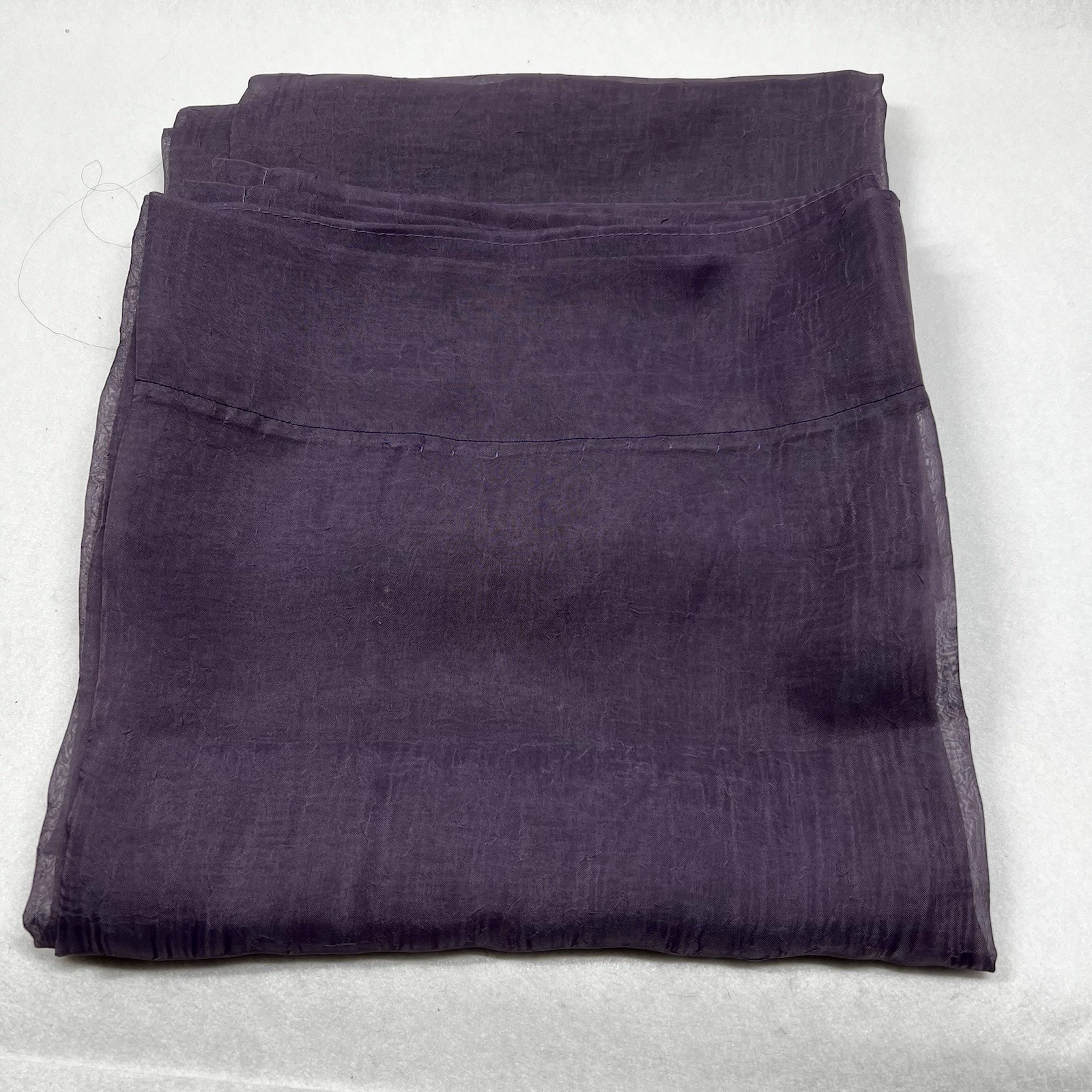 Pair of Deep Lavender Sheer Organza Draperies 82×50″ with 3.5″ Top Seam