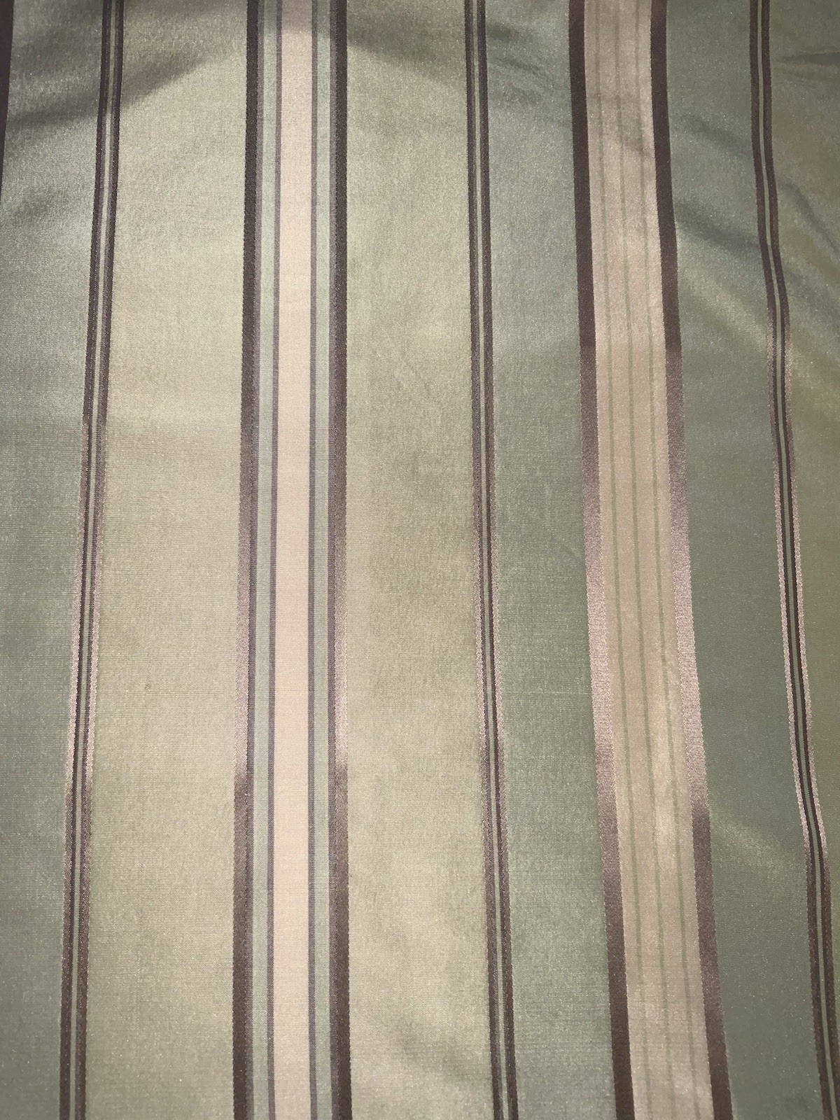 “BLOOM” SILK INTERLINED DRAPERY PANEL~GREEN,TAUPE & IVORY~46”x84”L (3) AVAILABLE