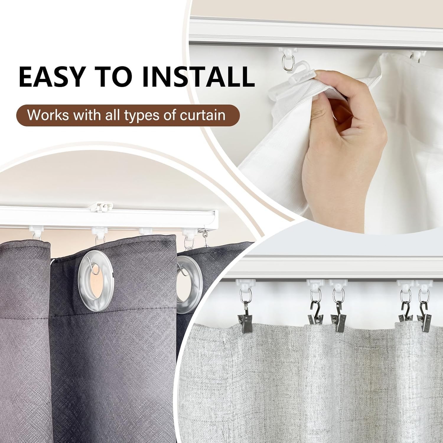 Curtain Track Ceiling Mount Room Divider Privacy Partition Heavy Duty Aluminu…