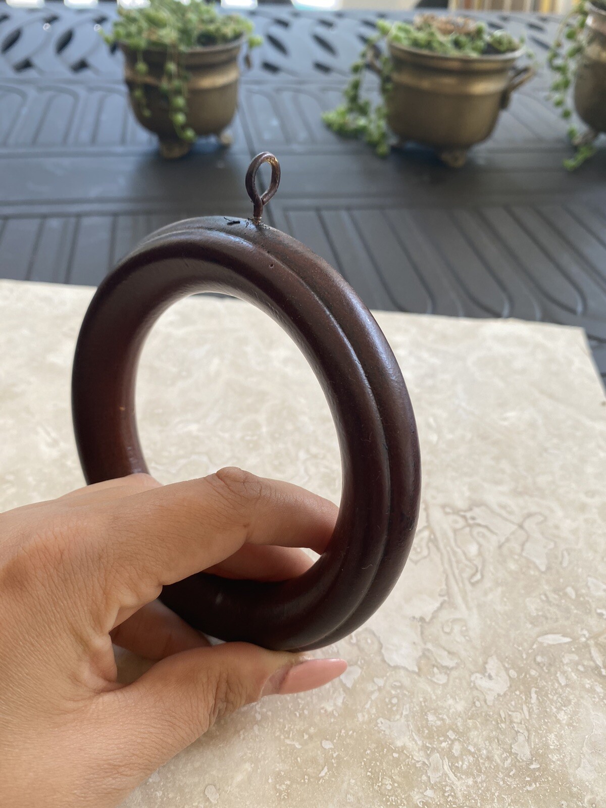 Rings For 3” Wood Pole Rings for Window Drapes – Mahogany