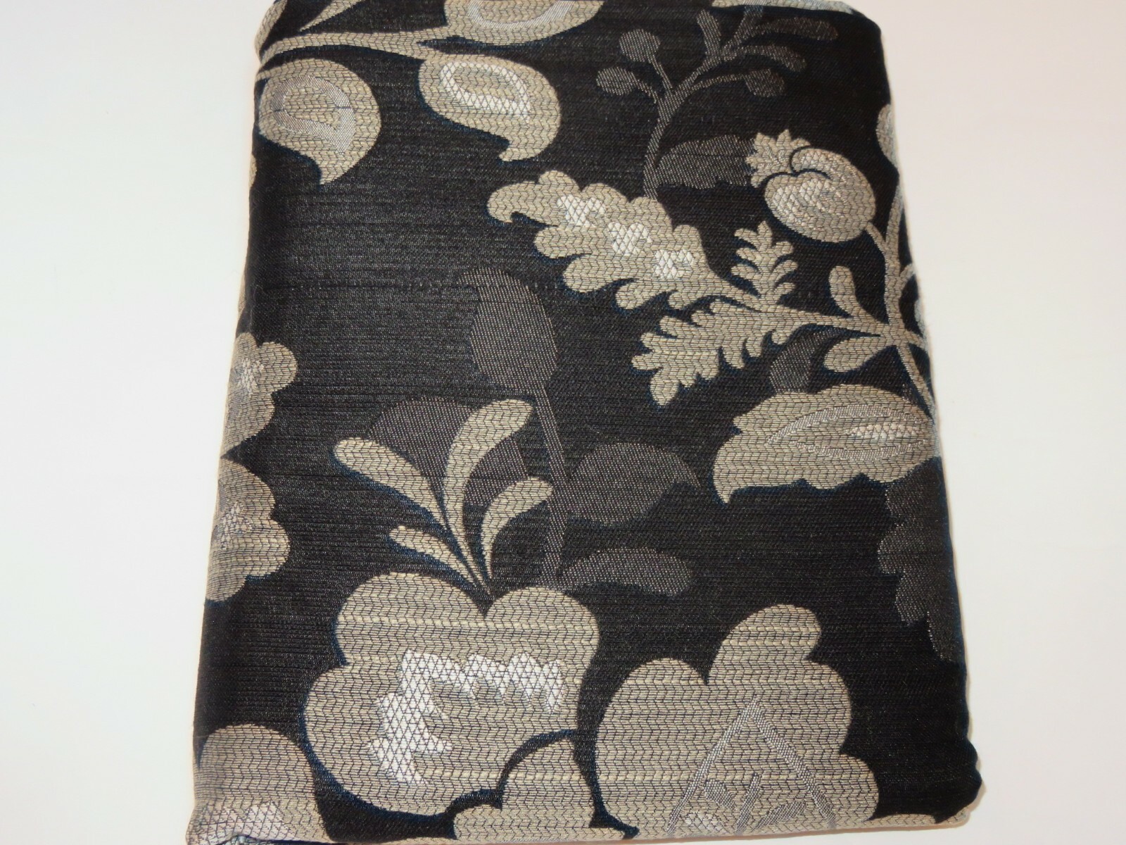 Rose Tree BRYANT PARK Black Silver contemporary floral Tailored Valance NEW