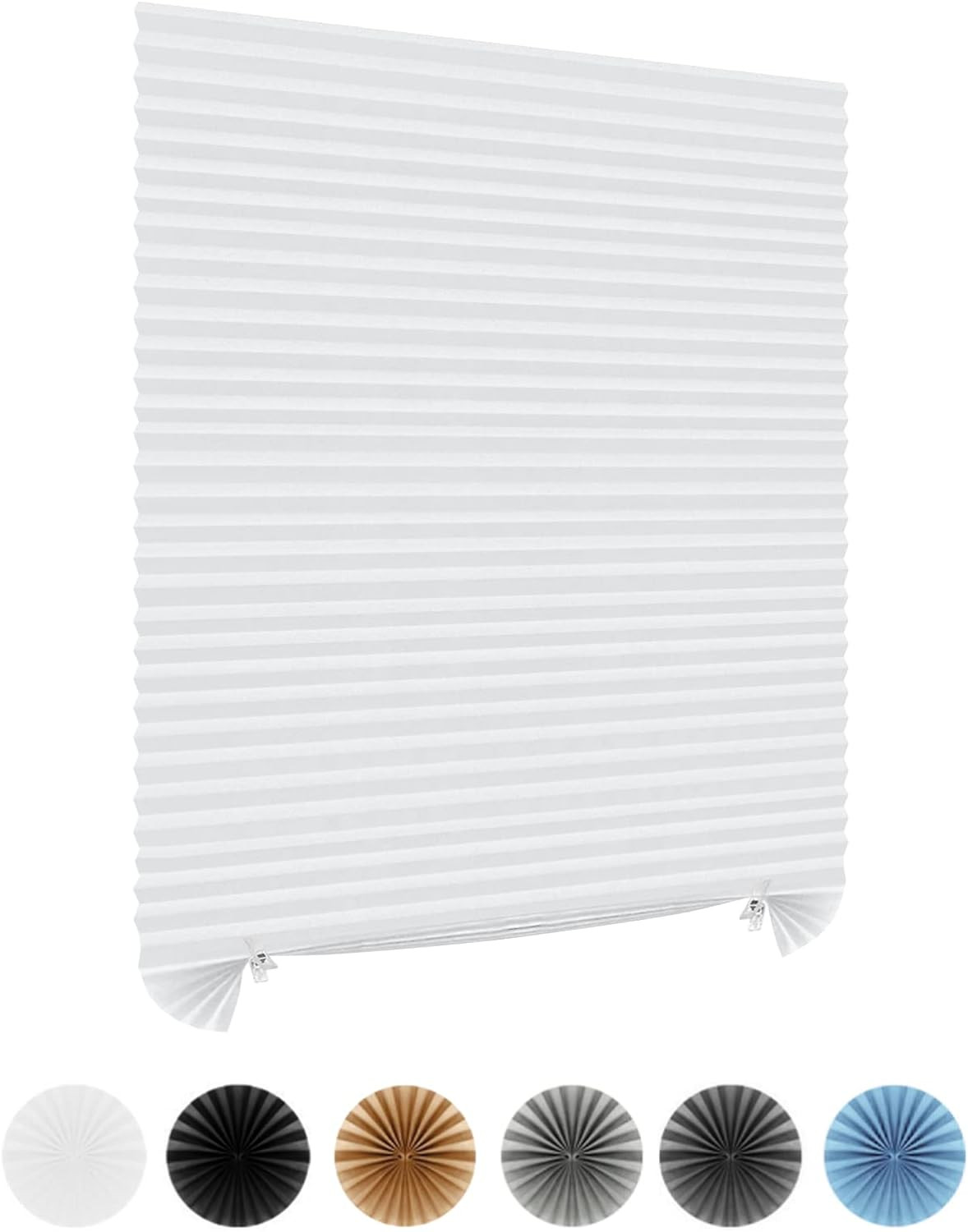 Window Blinds Cordless No Drill Cut to Size Clip on Stick on Self Adhesive Tempo