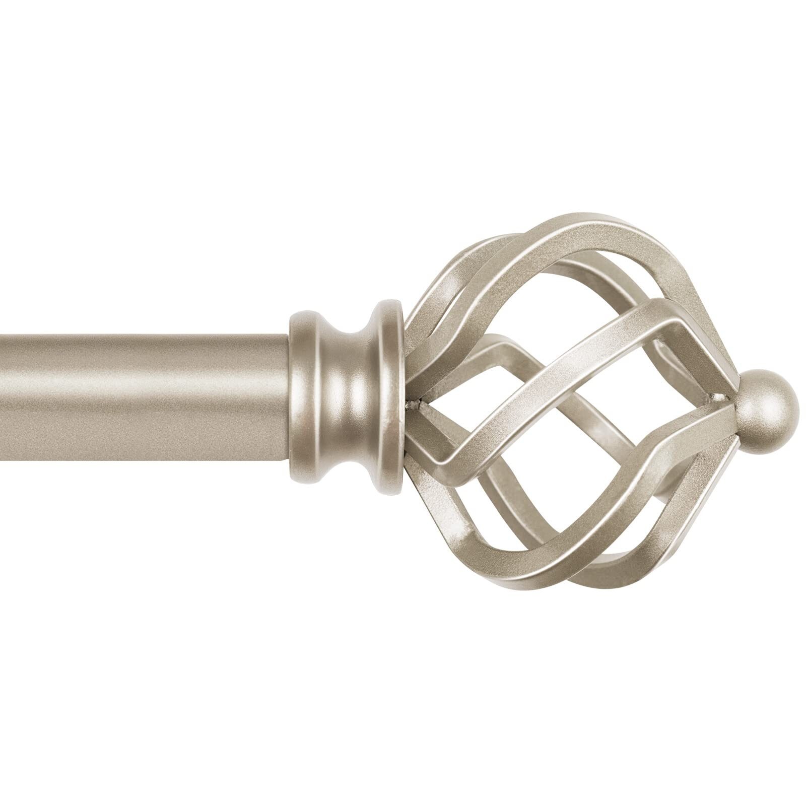 KAMANINA Bronze Curtain Rod 32 to 58 Inch(2.6-4.8ft), Adjustable Curtain Rods…