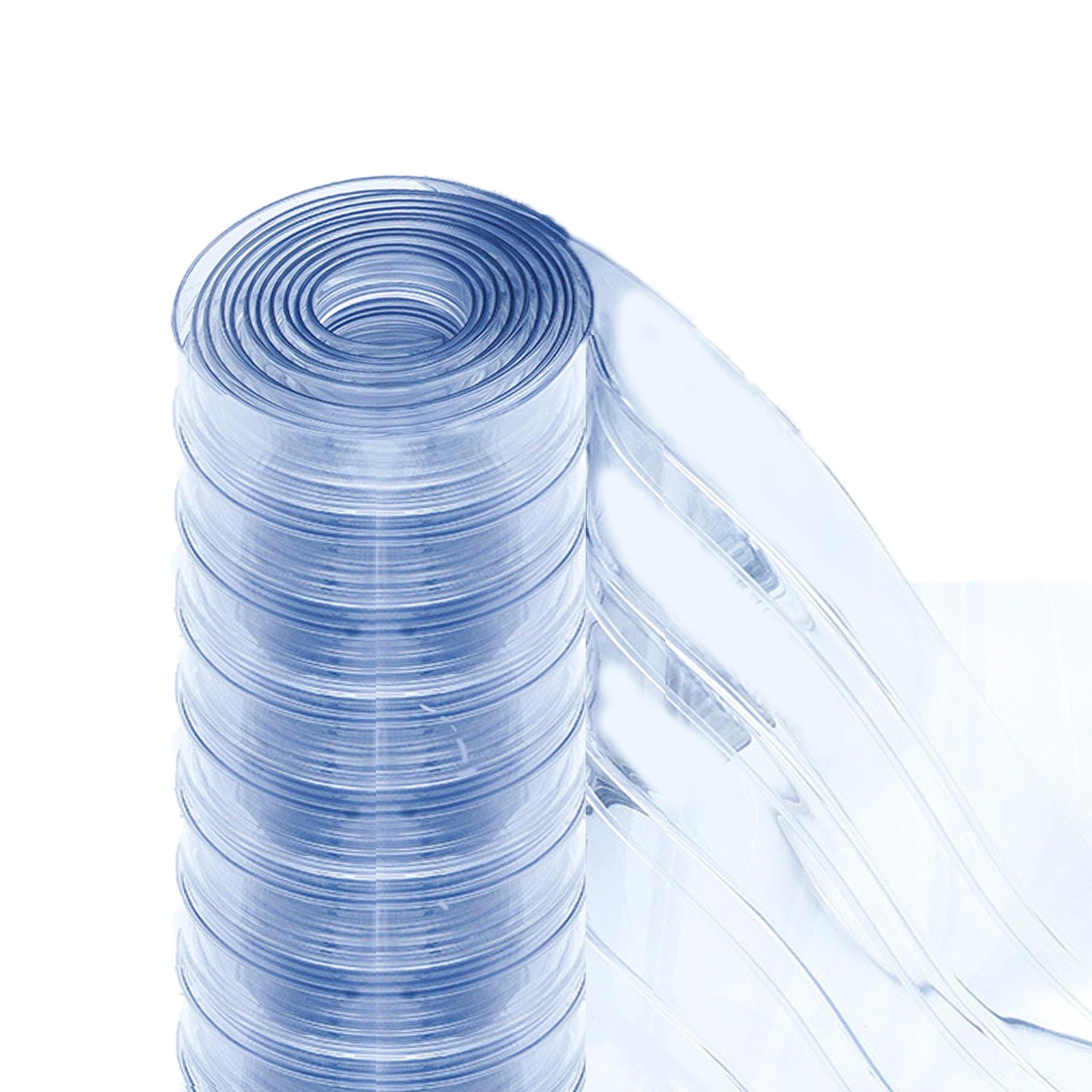 Plastic Vinyl Replacement Strip Curtain Clear Waterproof PVC 6.8ft 7.5in Wide