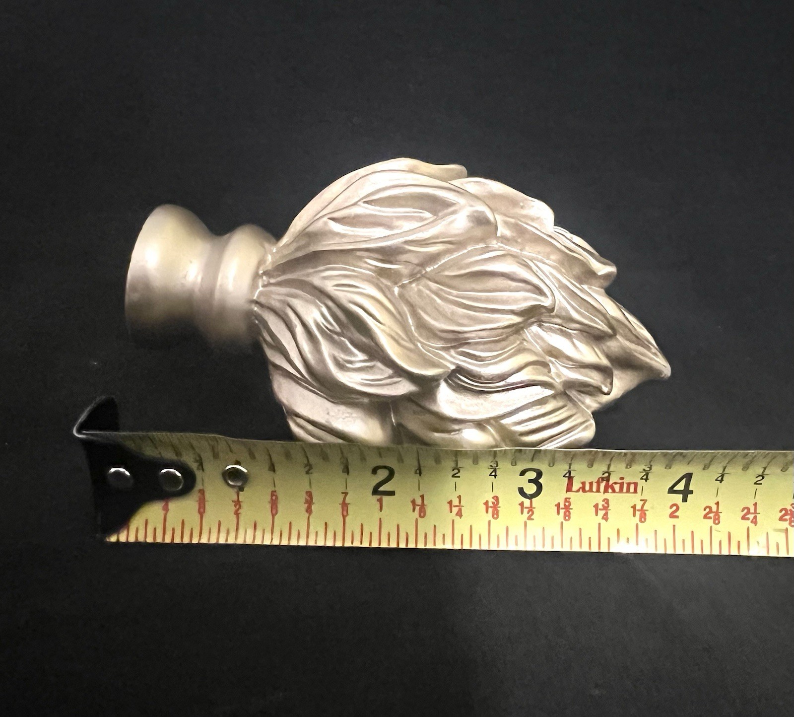 SET OF 2 – Decorative Acrylic Matte Gold Filigree Artichoke Finial