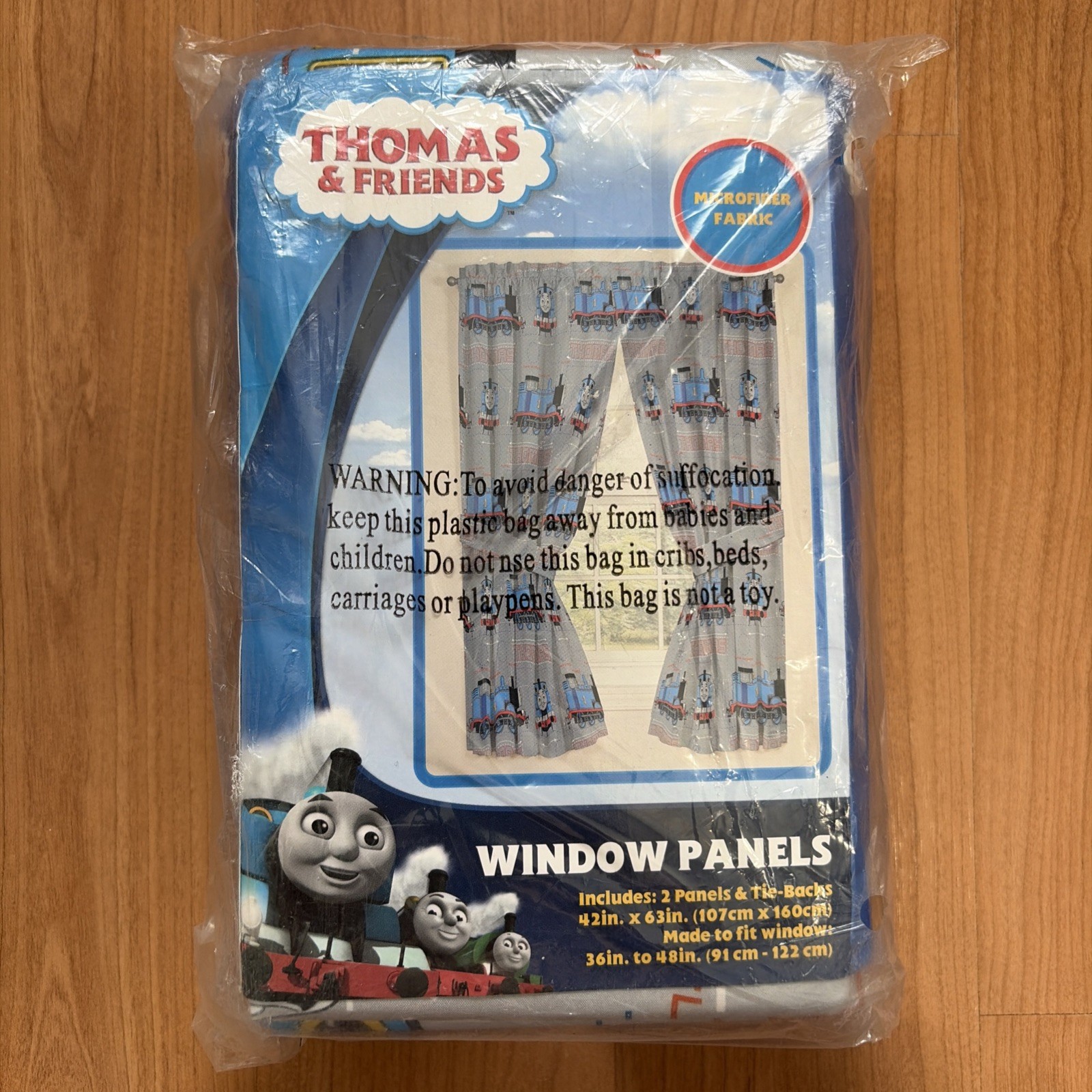 Thomas and Friends Curtain Set Window Panels 42in x 63in 2 Panels New Sealed