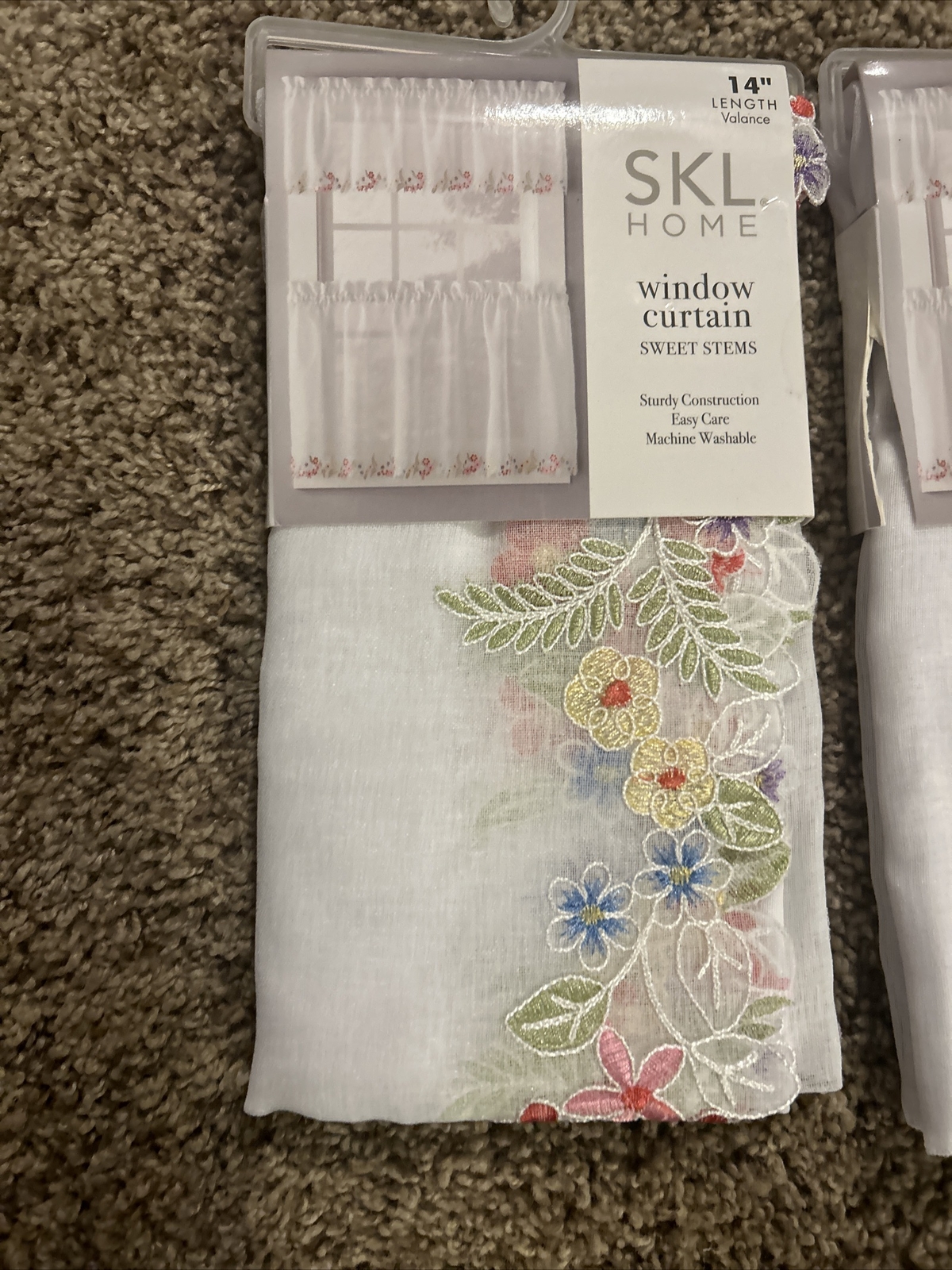 SKL HOME Window Curtain Sweet Stems Valance And Tier Pier