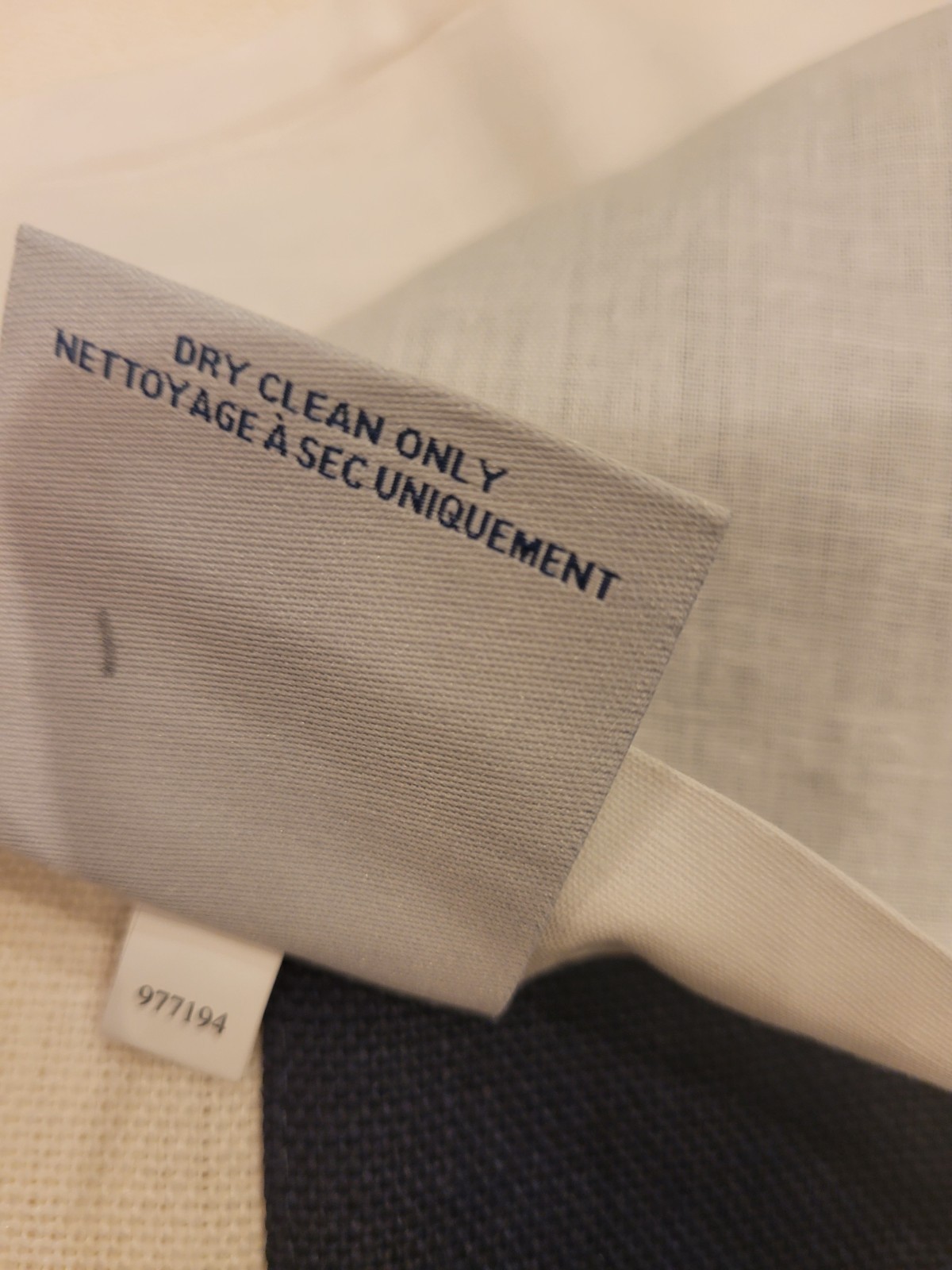 new Williams Sonoma Linen drapes window panels 96″ white w/ blue edge – set of 2