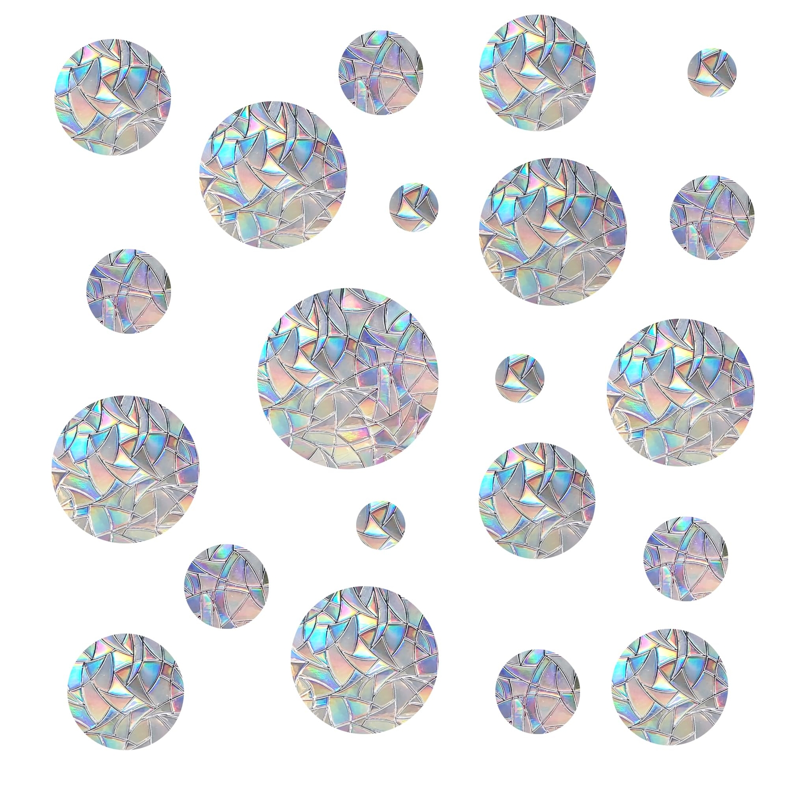 Window Decals for Bird Strikes,48 Pieces Round Shape anti Collision Window