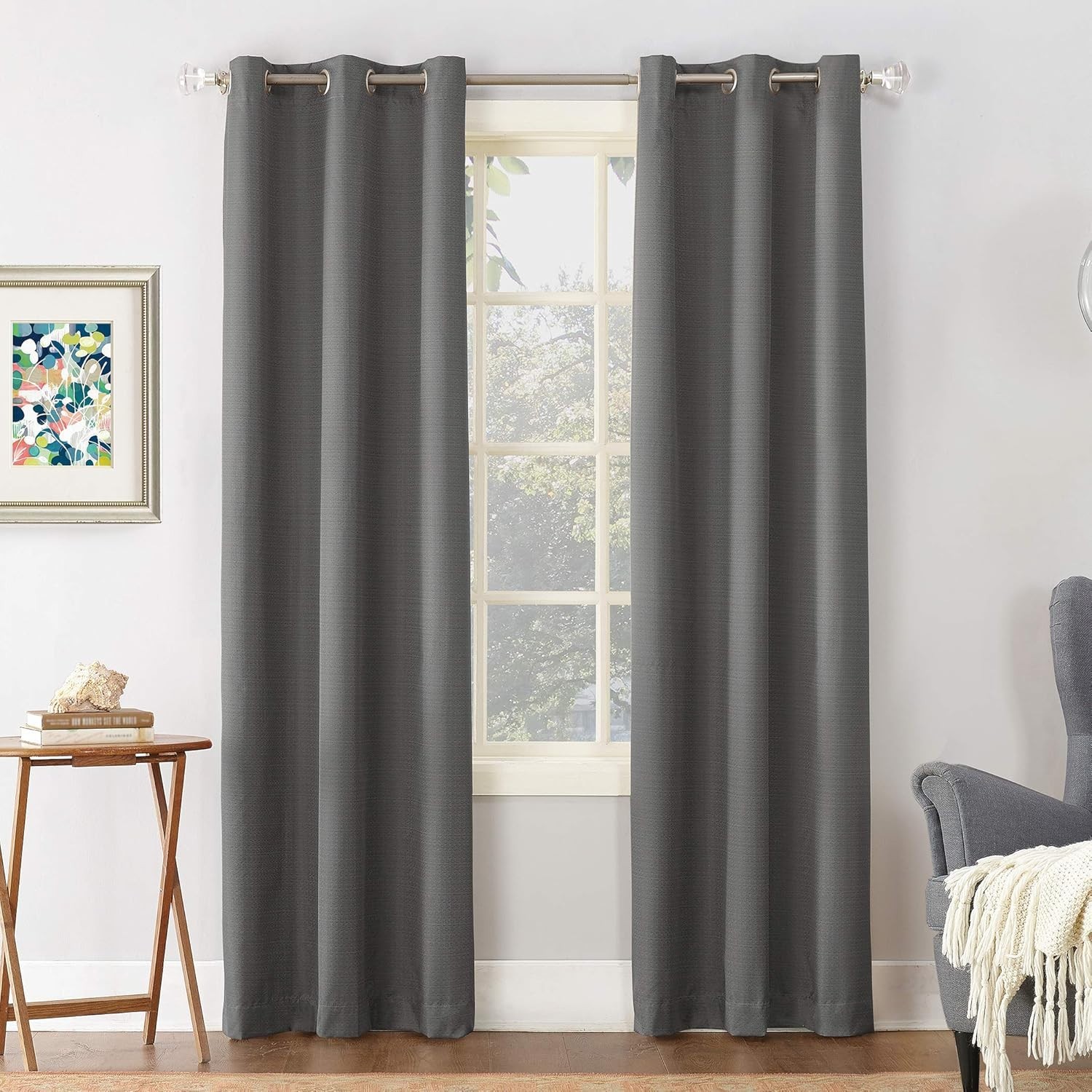 Sun Zero 40 x 84″ 2-pic Arlo Textured Thermal Insulated Grommet Curtain Panels