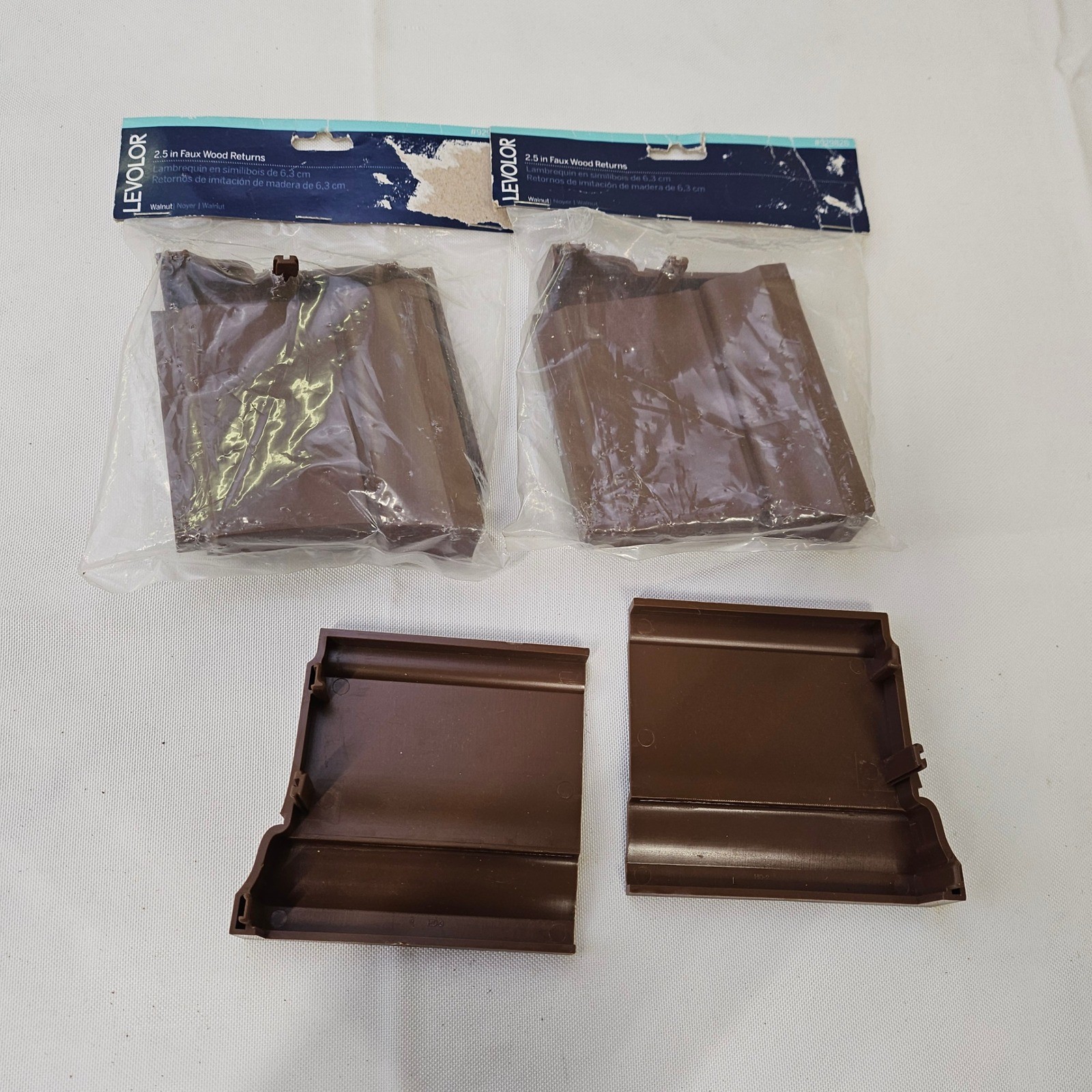 Levolor 2.5 in Faux Wood Valance Returns Walnut 3 Packs A25FWRWAL1 027088827299