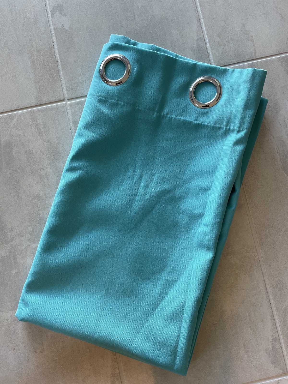 Sunbrella ARUBA TEAL Solid Outdoor Curtain-50 x 84″