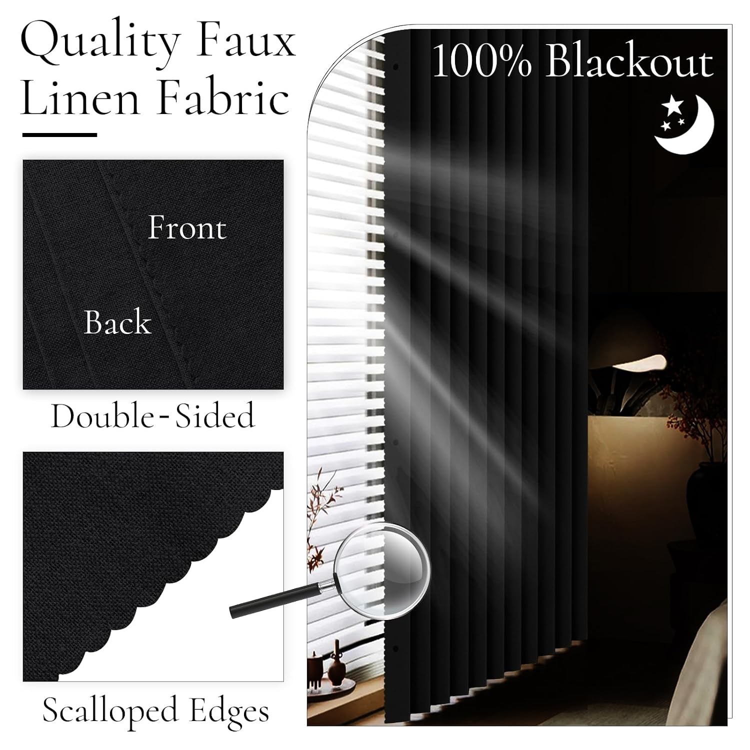 100% Blackout Magnetic Accordion Door Curtain Privacy Panel Doorway Blackout