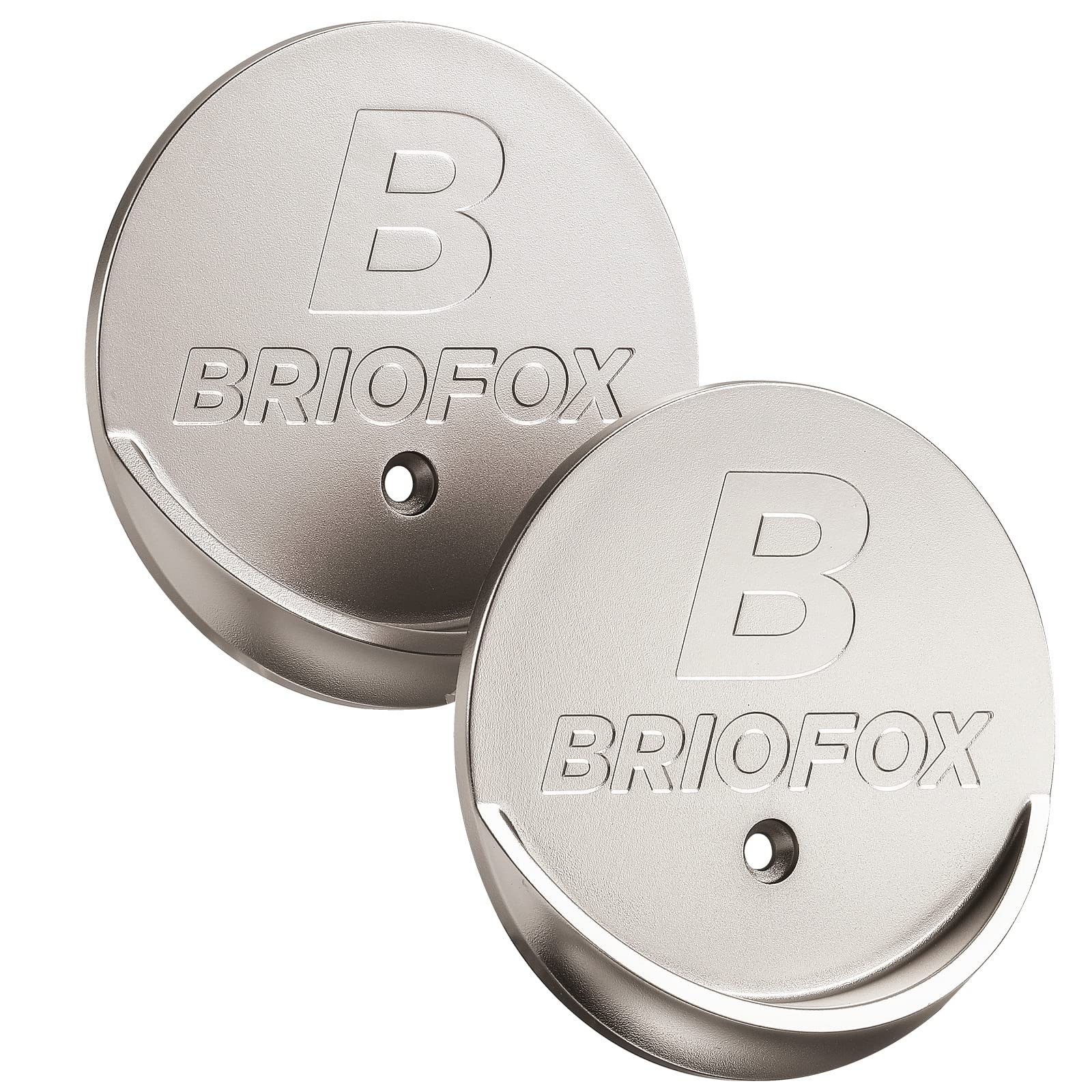 BRIOFOX Shower Curtain Rod Holder 3M 3.25 inches x inches, Nickel