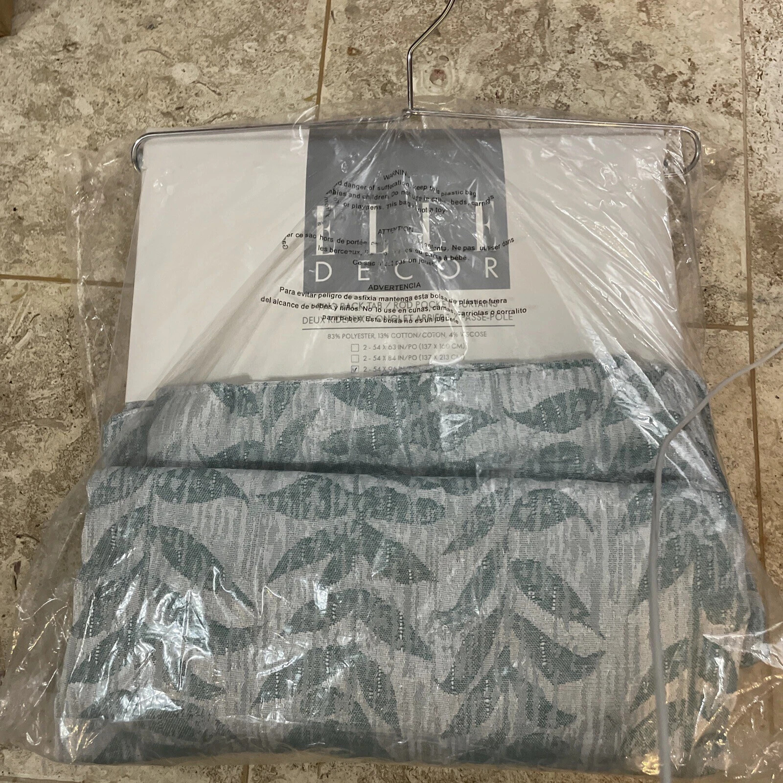 CURTUAIN PANELS Decor Rod Pocket Curtains Set Botanical Green 2 – 52×94 See Pi