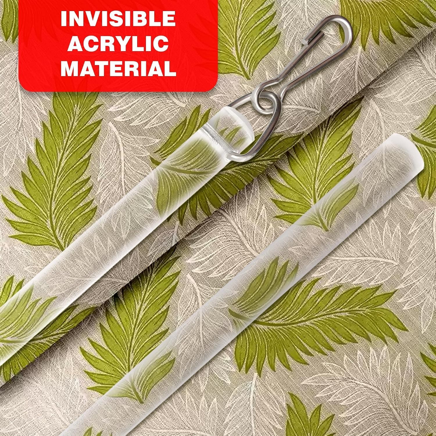 Elegant Clear Acrylic Drapery Wand 36 Inch 3 Pack for Stylish Window Treatment
