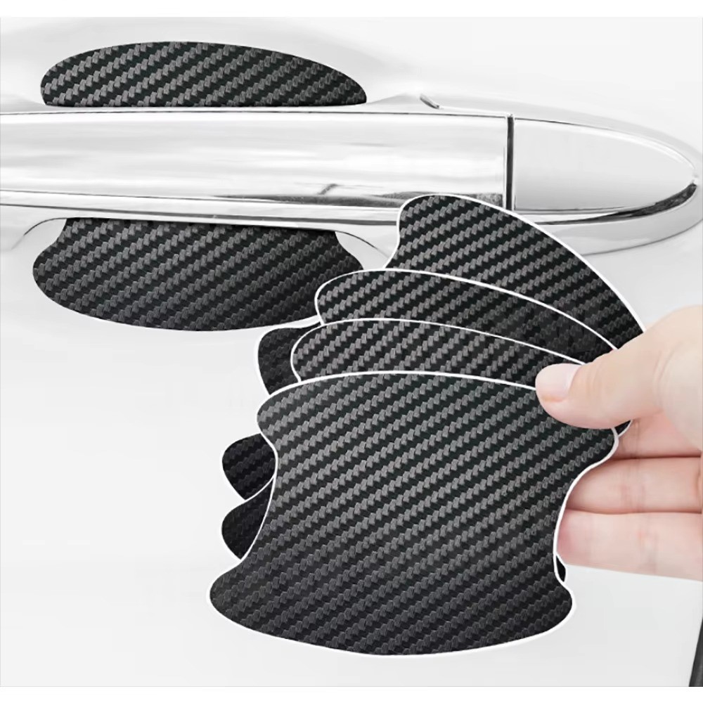 Carbon Fiber Car Door Cup Protector Anti-Scratches Door Handle Protective Film