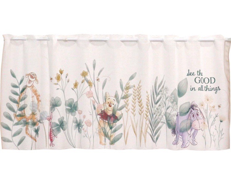 Disney Winnie the Pooh cafe curtain room interior 120 x 45cm made in Japan