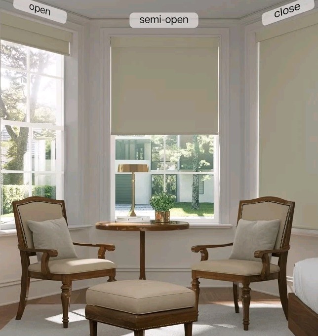 LazBlinds No Drill Blinds for Indoor Windows Blackout Roller Shades 31.5″ x 72″