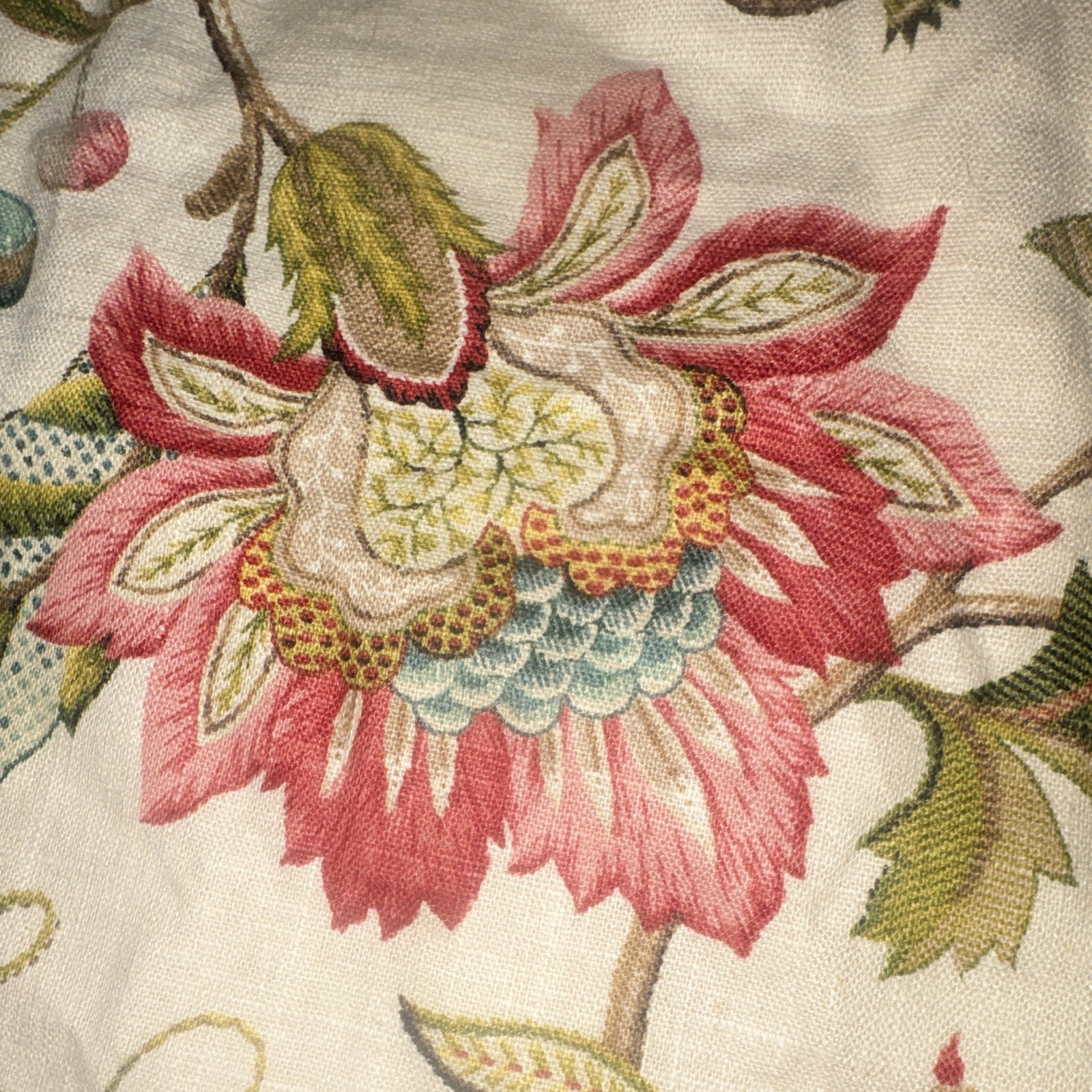 Floral Lined Rod Pocket Window Valance Country Multicolor Opaque 24×18