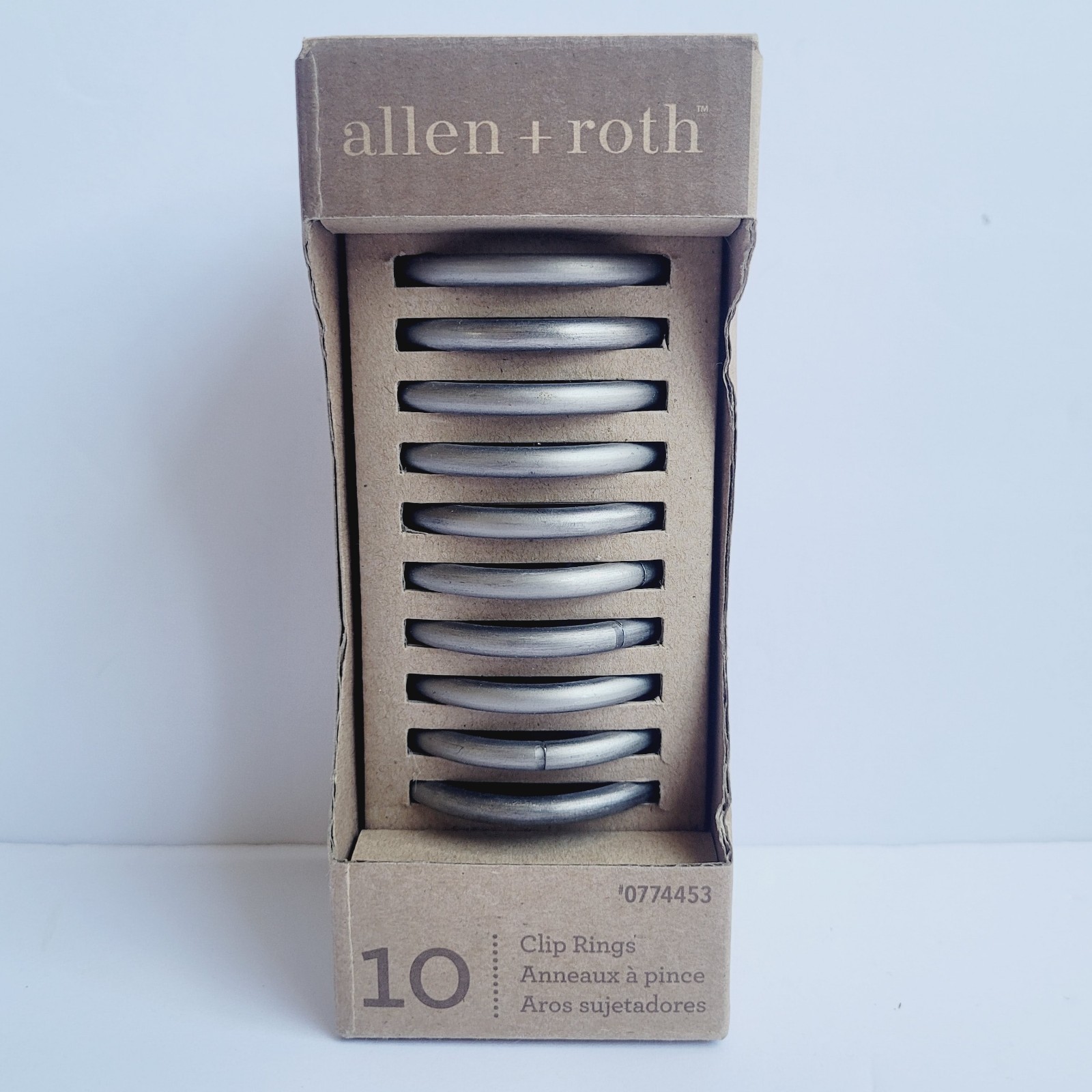 Allen + Roth 10-pc Curtain Clip Rings (Brushed Pewter) Model #0774453 BPEW
