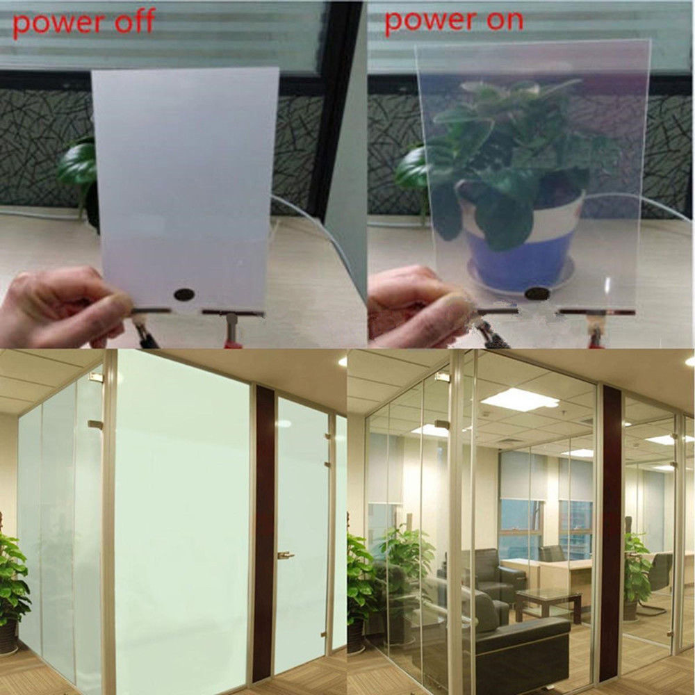 White To Opaque PDLC Smart Window Film Electrochromic Switchable Glass Tint A4