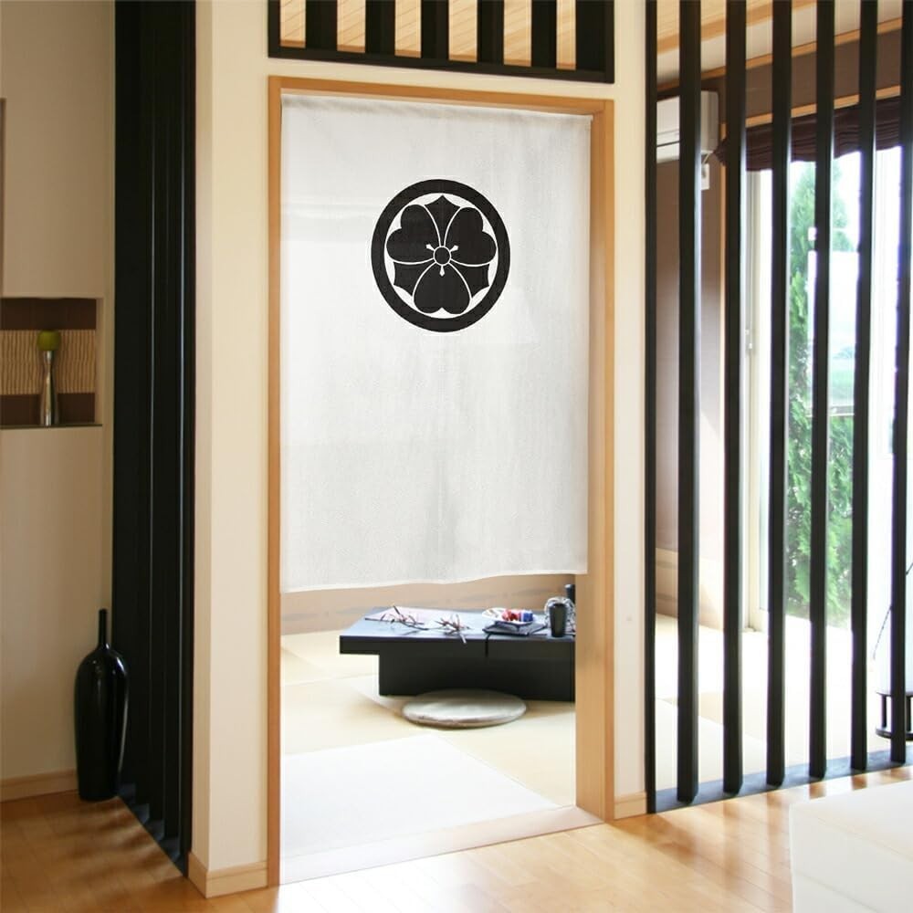 Japanese Noren Dooway Curtain Family Crest Kenkatabami Made in Japan 85x120cm