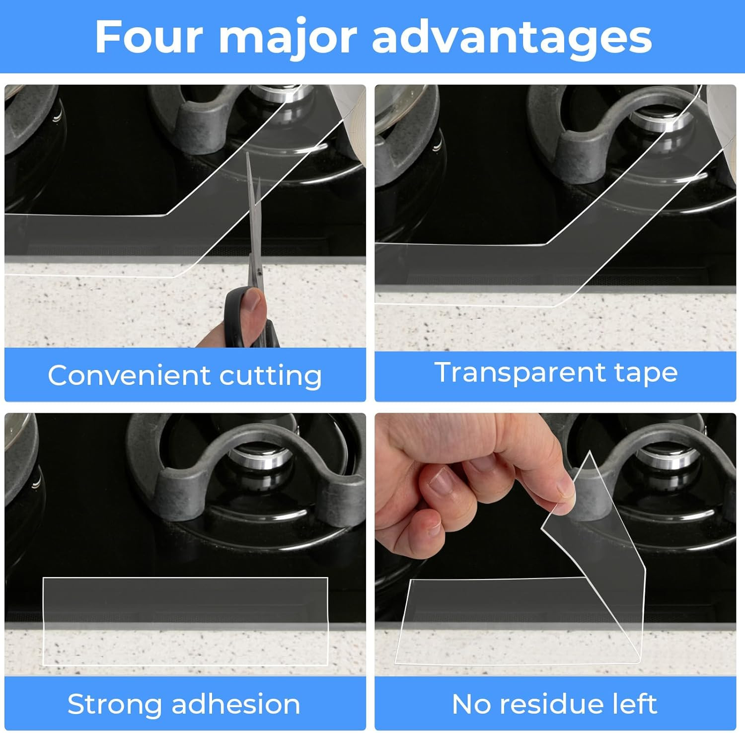 Transparent Window Weather Sealing Tape，Weather Stripping Residue-Free Clear Win