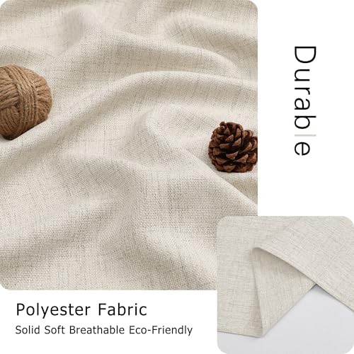 Kitchen Curtains 36 Inch Length 2 Pcs, Airy 30″W x 36″L (Pack of 2) Natural