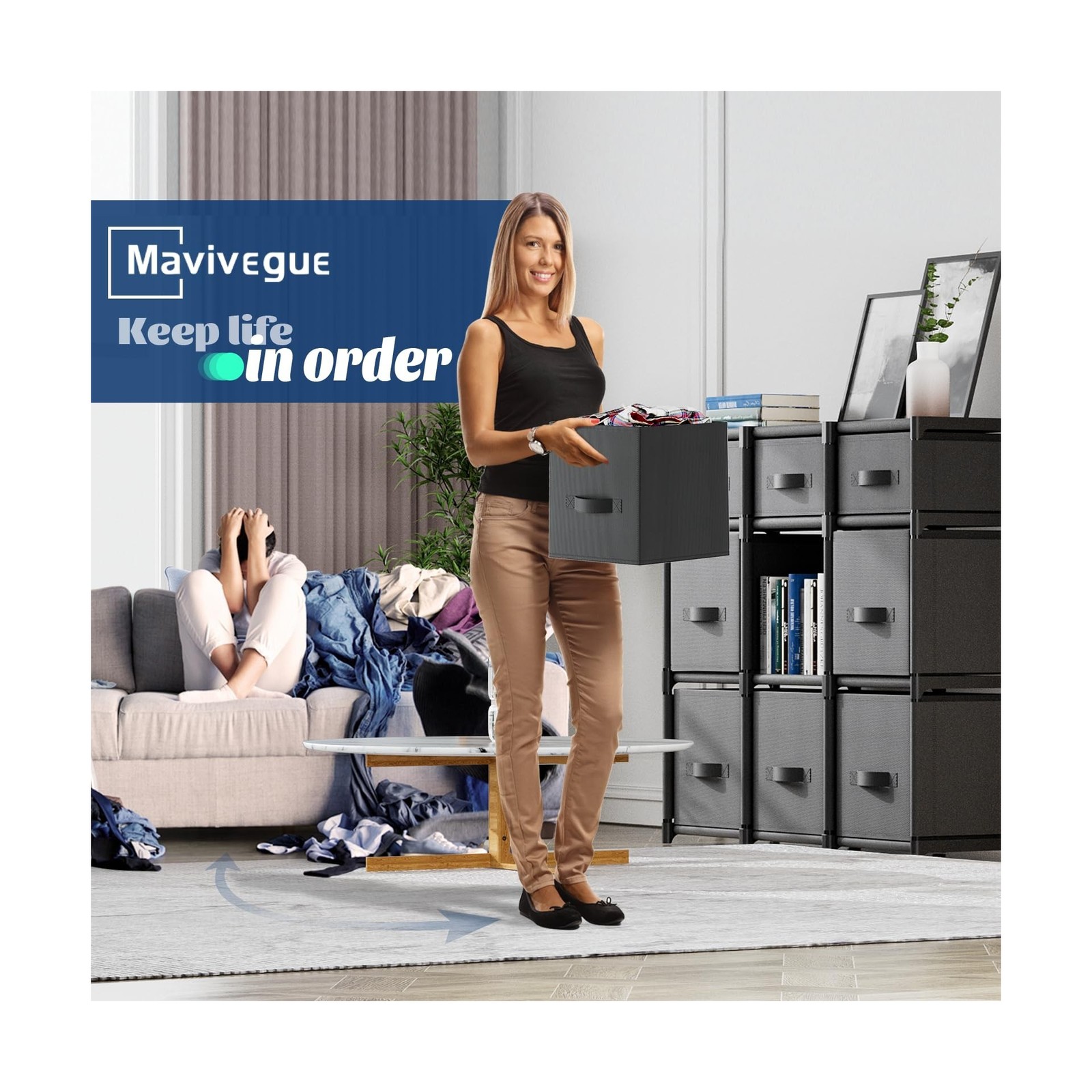 Mavivegue 9 Cube Storage Organizer, Closet Organizers and Storage, Cube Stora…