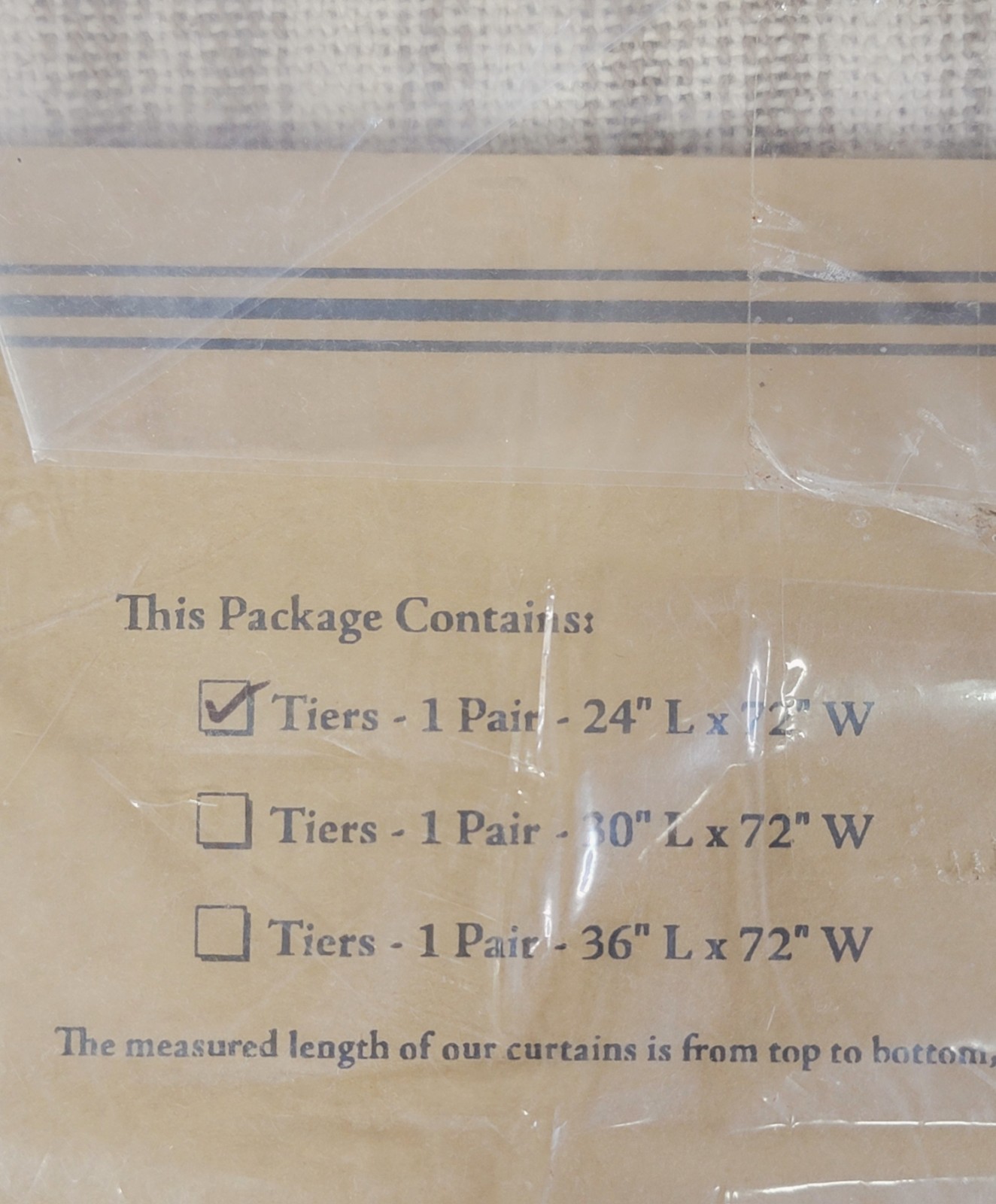 Primitives by Kathy Tiers Cafe Curtains Striped Country Farmhouse Pair 24″ NEW